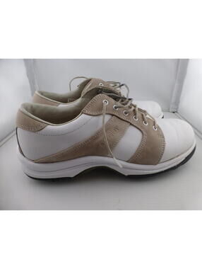 FootJoy Contour Series Women's Golf Shoes Size 6M White Tan Softspikes Lace M15